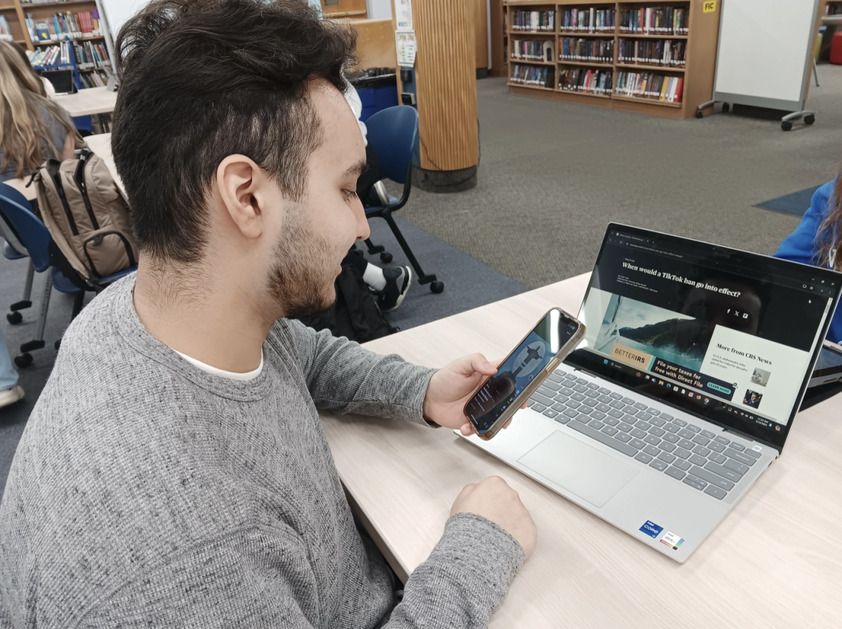 Student Israel Martinez enjoys TikTok's media content while staying informed about the possible ban. 